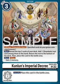 Kunlun's Imperial Decree (EX12-075)