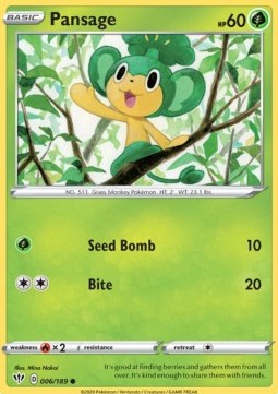 Pansage - Darkness Ablaze (Common) [DAA-6]