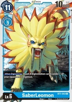 SaberLeomon (BT1-043) - Release Special Booster v1.0 (Uncommon) [SR1.0-BT1-043]