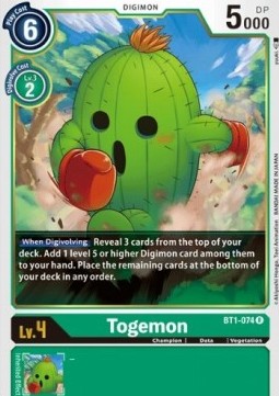 Togemon (BT1-074) - Release Special Booster v1.0 (Rare) [SR1.0-BT1-074]