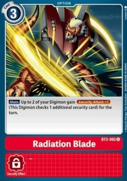 Radiation Blade (BT2-092) - Release Special Booster v1.0 (Uncommon) [SR1.0-BT2-092]