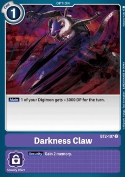 Darkness Claw (BT2-107) - Release Special Booster v1.0 (Uncommon) [SR1.0-BT2-107]