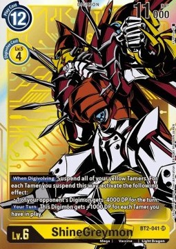 ShineGreymon (BT2-041) (V.2) - Release Special Booster v1.5 (Alternative Art) [SR1.5-BT2-041]