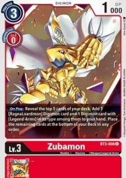 Zubamon (BT3-008) - Release Special Booster v1.5 (Uncommon) [SR1.5-BT3-008]