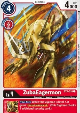 ZubaEagermon (BT3-010) - Release Special Booster v1.5 (Common) [SR1.5-BT3-010]