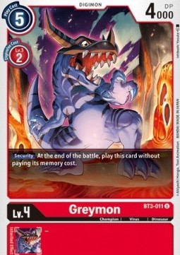 Greymon (BT3-011) - Release Special Booster v1.5 (Uncommon) [SR1.5-BT3-011]