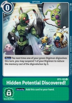 Hidden Potential Discovered! (BT3-103) - Release Special Booster v1.5 (Uncommon) [SR1.5-BT3-103]