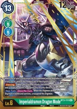 Imperialdramon Dragon Mode (BT3-111) (V.1) - Release Special Booster v1.5 (Secret Rare) [SR1.5-BT3-111]