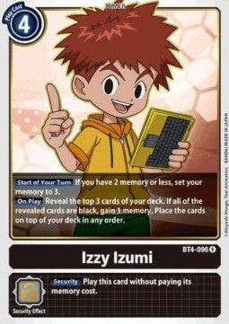 Izzy Izumi (BT4-096) - Great Legend (Rare) [BT-04-BT4-096]