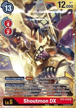 Shoutmon DX (BT5-019) (V.2) - Battle Of Omni (Alternative Art) [BT-05-BT5-019]
