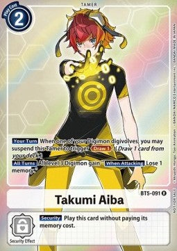 Takumi Aiba (BT5-091) (V.2) - Promos: Battle Of Omni (Alternative Art) [BT-05P-BT5-091]