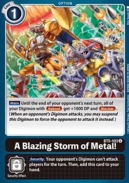 A Blazing Storm of Metal! (BT5-103) - Battle Of Omni (Uncommon) [BT-05-BT5-103]