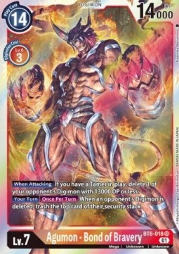 Agumon - Bond of Bravery (BT6-018) (V.1) - Double Diamond (Super Rare) [BT-06-BT6-018]