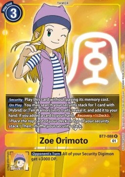 Zoe Orimoto (BT7-088) (V.2) - Promos: Next Adventure (Alternative Art) [BT-07P-BT7-088]