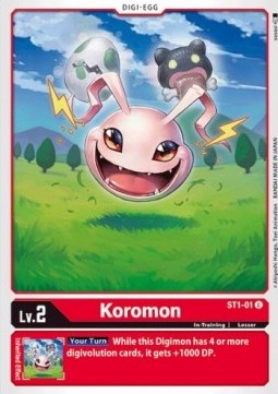 Koromon (ST1-01) - Starter Deck: Gaia Red (Uncommon) [ST-1-ST1-01]