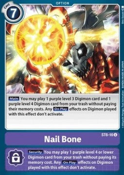 Nail Bone (ST6-16) - Starter Deck: Venomous Violet (Uncommon) [ST-6-ST6-16]