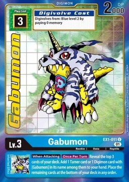 Gabumon (EX1-011) (V.2) - Classic Collection (Alternative Art) [EX-01-EX1-011]