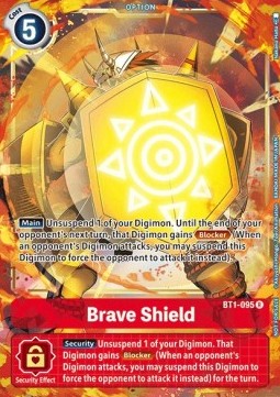 Brave Shield (BT1-095) - Promos: Release Special Booster v1.5 (Alternative Art) [SR1.5P-BT1-095]