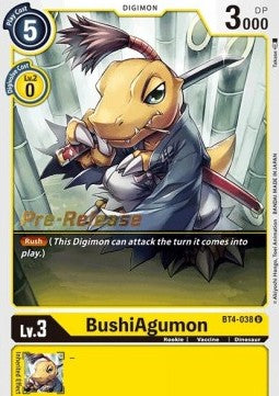 BushiAgumon (BT4-038) - Promos: Great Legend (Uncommon) [BT-04P-BT4-038]