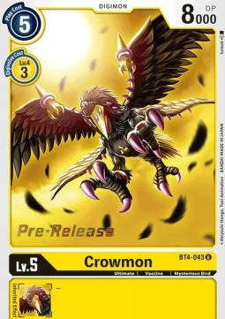 Crowmon (BT4-043) - Promos: Great Legend (Uncommon) [BT-04P-BT4-043]
