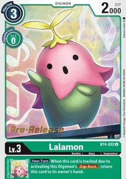 Lalamon (BT4-052) - Promos: Great Legend (Uncommon) [BT-04P-BT4-052]