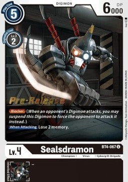 Sealsdramon (BT4-067) - Promos: Great Legend (Uncommon) [BT-04P-BT4-067]
