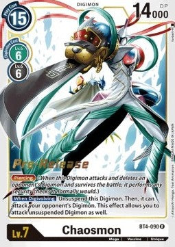Chaosmon (BT4-090) - Promos: Great Legend (Rare) [BT-04P-BT4-090]