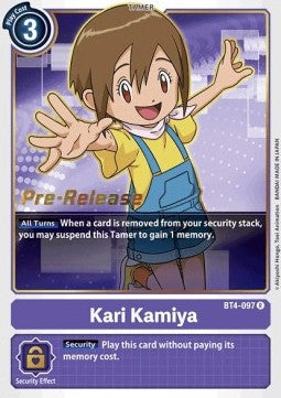 Kari Kamiya (BT4-097) (V.1) - Promos: Great Legend (Rare) [BT-04P-BT4-097]