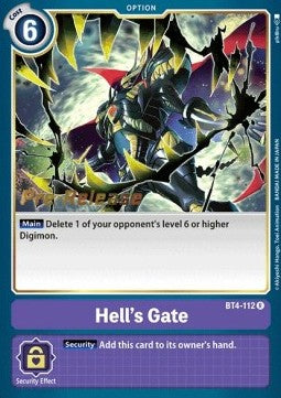 Hell’s Gate (BT4-112) - Promos: Great Legend (Rare) [BT-04P-BT4-112]