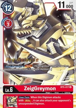 ZeigGreymon (BT5-017) - Promos: Battle Of Omni (Uncommon) [BT-05P-BT5-017]