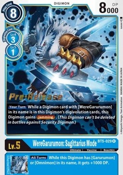 WereGarurumon: Sagittarius Mode (BT5-029) - Promos: Battle Of Omni (Rare) [BT-05P-BT5-029]