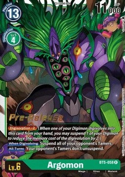 Argomon (BT5-058) - Promos: Battle Of Omni (Rare) [BT-05P-BT5-058]