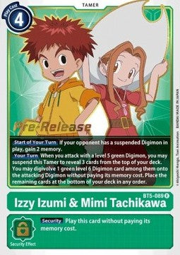 Izzy Izumi & Mimi Tachikawa (BT5-089) (V.1) - Promos: Battle Of Omni (Rare) [BT-05P-BT5-089]