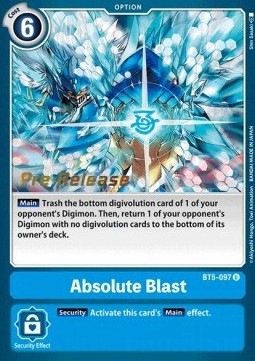 Absolute Blast (BT5-097) - Promos: Battle Of Omni (Uncommon) [BT-05P-BT5-097]