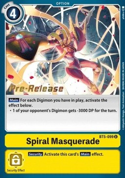 Spiral Masquerade (BT5-099) - Promos: Battle Of Omni (Uncommon) [BT-05P-BT5-099]