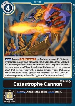 Catastrophe Cannon (BT5-104) - Promos: Battle Of Omni (Rare) [BT-05P-BT5-104]