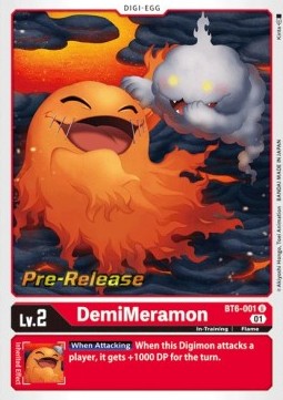 DemiMeramon (BT6-001) (V.1) - Promos: Double Diamond (Uncommon) [BT-06P-BT6-001]