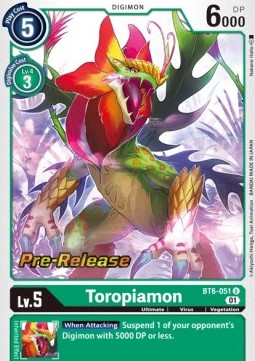 Toropiamon (BT6-051) - Promos: Double Diamond (Uncommon) [BT-06P-BT6-051]