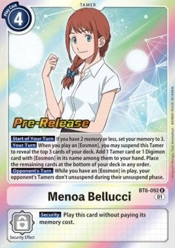 Menoa Bellucci (BT6-092) - Promos: Double Diamond (Rare) [BT-06P-BT6-092]