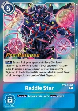 Raddle Star (BT6-098) - Promos: Double Diamond (Rare) [BT-06P-BT6-098]