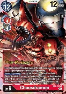 Chaosdramon (BT7-017) - Promos: Next Adventure (Rare) [BT-07P-BT7-017]