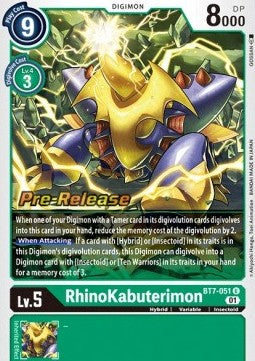 RhinoKabuterimon (BT7-051) - Promos: Next Adventure (Uncommon) [BT-07P-BT7-051]