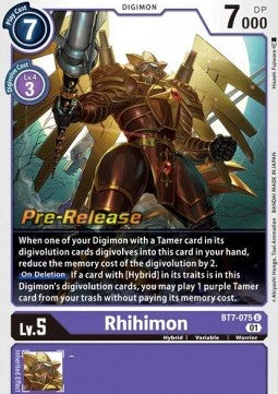 Rhihimon (BT7-075) - Promos: Next Adventure (Uncommon) [BT-07P-BT7-075]