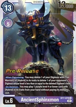 AncientSphinxmon (BT7-078) - Promos: Next Adventure (Rare) [BT-07P-BT7-078]