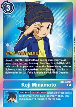 Koji Minamoto (BT7-087) (V.1) - Promos: Next Adventure (Rare) [BT-07P-BT7-087]