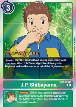 J.P. Shibayama (BT7-089) (V.1) - Promos: Next Adventure (Rare) [BT-07P-BT7-089]