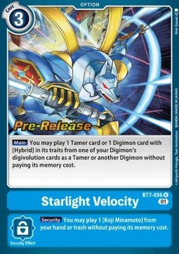 Starlight Velocity (BT7-096) - Promos: Next Adventure (Uncommon) [BT-07P-BT7-096]