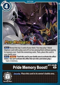 Pride Memory Boost! (BT7-105) - Promos: Next Adventure (Uncommon) [BT-07P-BT7-105]