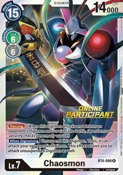 Chaosmon (BT4-090) (V.1) - Online Regional Promos (Alternative Art) [ORP-BT4-090]