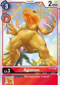 Agumon (ST1-03) (V.1) - Online Regional Promos (Alternative Art) [ORP-ST1-03]